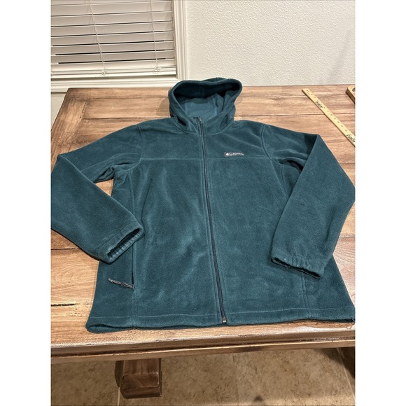 Columbia Tops - Columbia Full Zip Fleece Hoodie Women's Medium Green